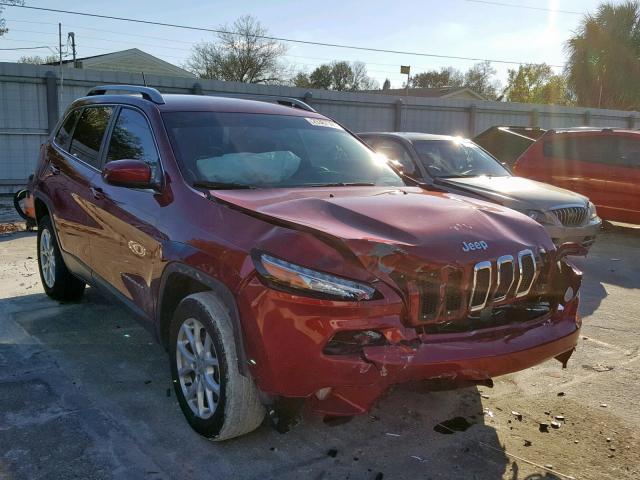 1C4PJLCB2HD233389 - 2017 JEEP CHEROKEE L MAROON photo 1