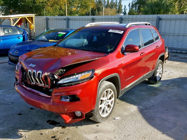 1C4PJLCB2HD233389 - 2017 JEEP CHEROKEE L MAROON photo 2