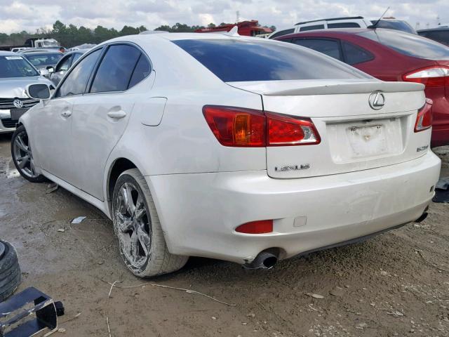 JTHBK262492088672 - 2009 LEXUS IS 250 WHITE photo 3