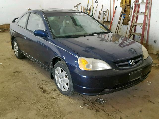 1HGEM22902L092411 - 2002 HONDA CIVIC EX BLUE photo 1