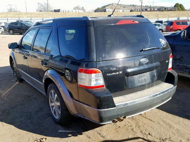 1FMDK02W58GA41560 - 2008 FORD TAURUS X S BLACK photo 3