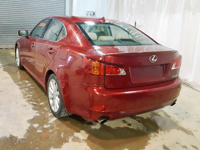 JTHBF5C20A2094516 - 2010 LEXUS IS 250 RED photo 3