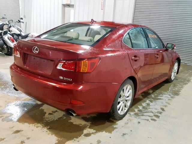 JTHBF5C20A2094516 - 2010 LEXUS IS 250 RED photo 4