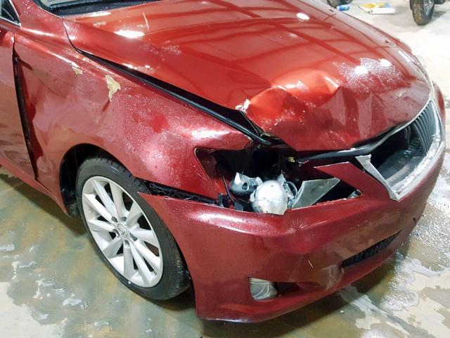 JTHBF5C20A2094516 - 2010 LEXUS IS 250 RED photo 9