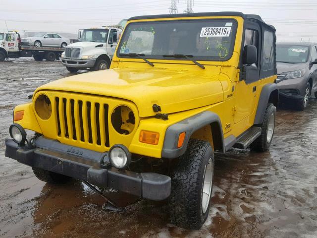 1J4FA49SX4P770846 - 2004 JEEP WRANGLER / YELLOW photo 2