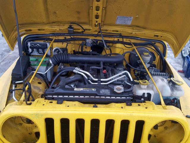 1J4FA49SX4P770846 - 2004 JEEP WRANGLER / YELLOW photo 7