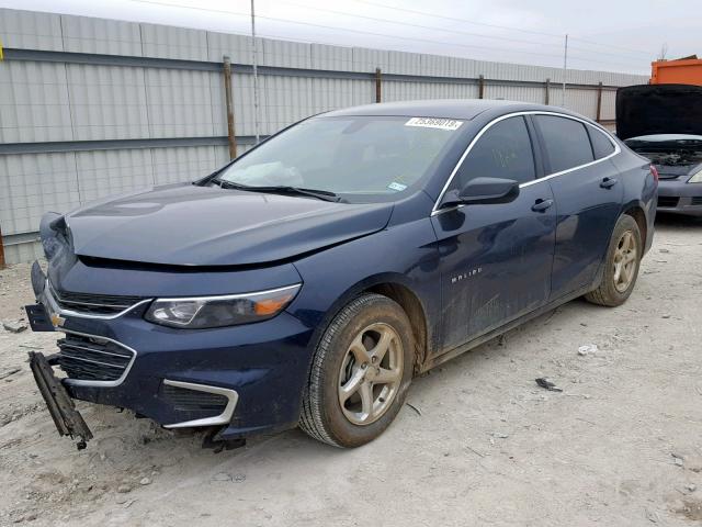 1G1ZB5ST0JF173370 - 2018 CHEVROLET MALIBU LS BLUE photo 2
