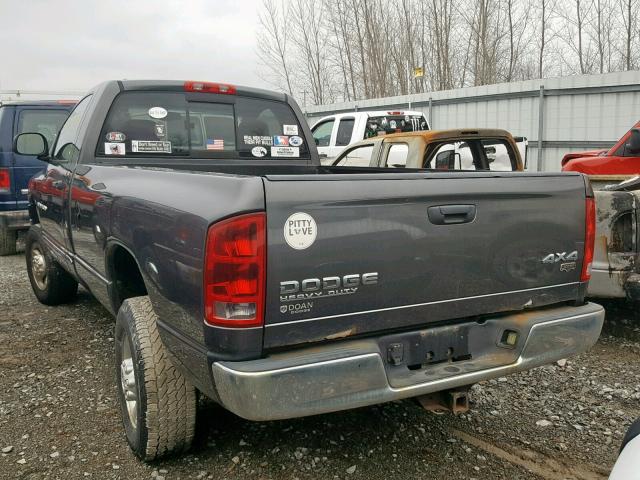 3D7KU26D74G130464 - 2004 DODGE RAM 2500 S GRAY photo 3