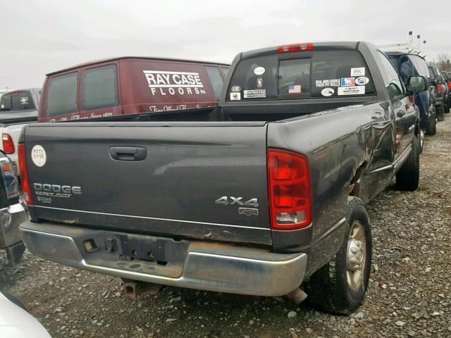 3D7KU26D74G130464 - 2004 DODGE RAM 2500 S GRAY photo 4