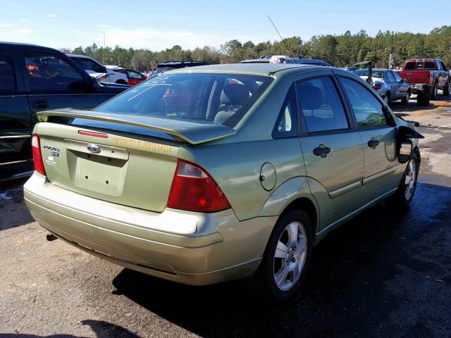 1FAHP34N67W361834 - 2007 FORD FOCUS ZX4 GREEN photo 4