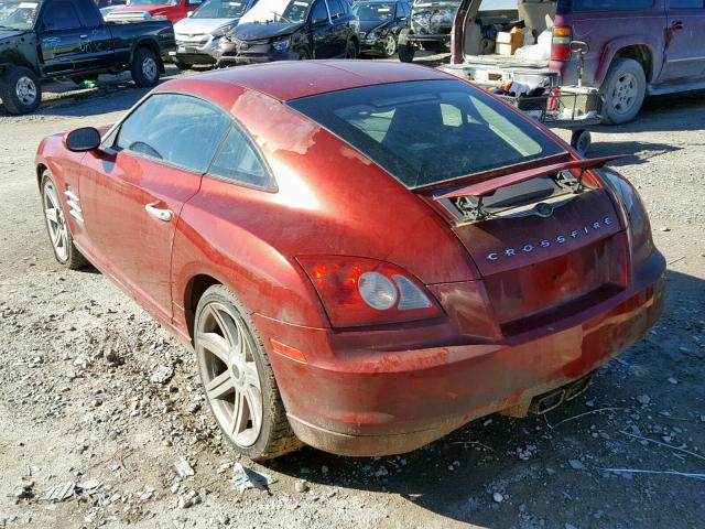 1C3AN69L55X035917 - 2005 CHRYSLER CROSSFIRE RED photo 3