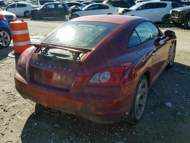 1C3AN69L55X035917 - 2005 CHRYSLER CROSSFIRE RED photo 4
