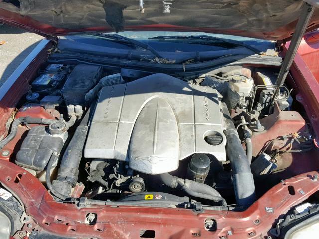 1C3AN69L55X035917 - 2005 CHRYSLER CROSSFIRE RED photo 7