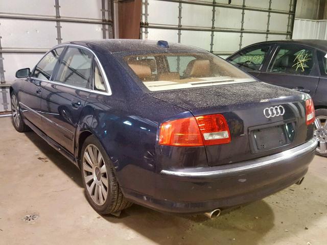 WAUML44E84N003465 - 2004 AUDI A8 L QUATT BLUE photo 3