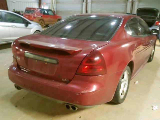 2G2WR544141212334 - 2004 PONTIAC GRAND PRIX MAROON photo 4
