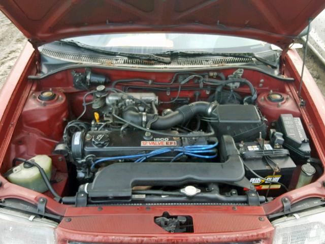 JT2EL43B7M0131216 - 1991 TOYOTA TERCEL DEL RED photo 7