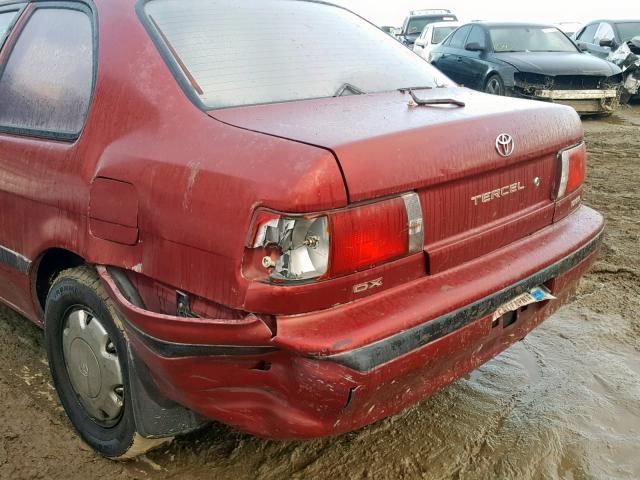 JT2EL43B7M0131216 - 1991 TOYOTA TERCEL DEL RED photo 9