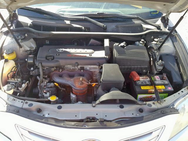 4T1BE46K27U704967 - 2007 TOYOTA CAMRY NEW SILVER photo 7