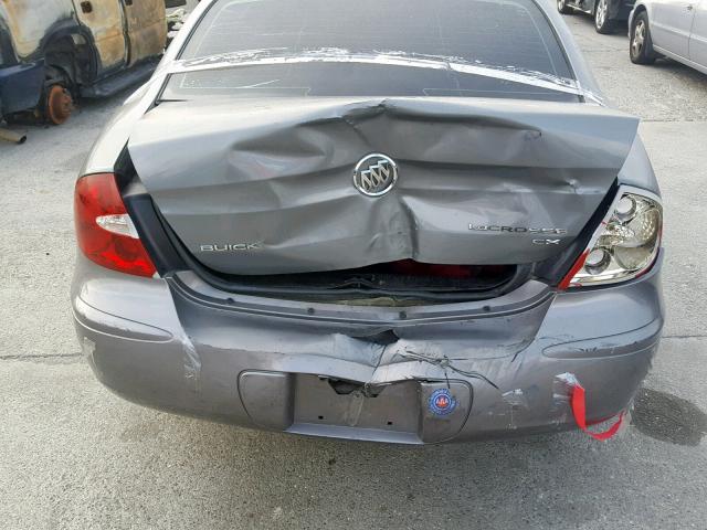 2G4WC582071110481 - 2007 BUICK LACROSSE C GRAY photo 9