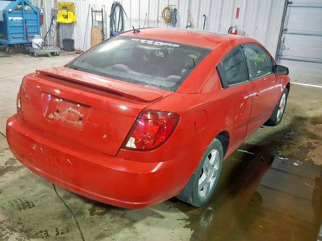 1G8AN15F97Z113423 - 2007 SATURN ION LEVEL RED photo 4