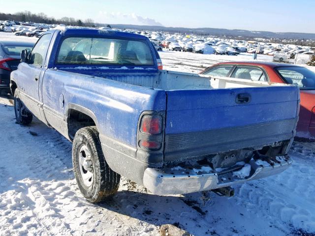 1B7HC16Y3WS561030 - 1998 DODGE RAM 1500 BLUE photo 3