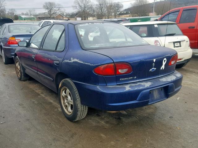 1G1JF524127226244 - 2002 CHEVROLET CAVALIER L BLUE photo 3