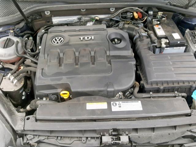 3VW2A7AU0FM047600 - 2015 VOLKSWAGEN GOLF TDI BLUE photo 7