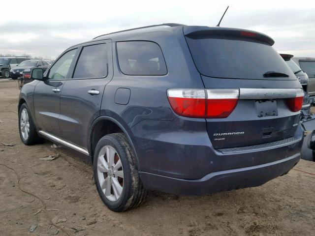 1C4RDJDG3DC663012 - 2013 DODGE DURANGO CR GRAY photo 3