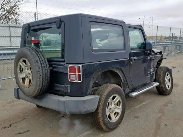 1J4FA24117L226928 - 2007 JEEP WRANGLER X BLACK photo 4