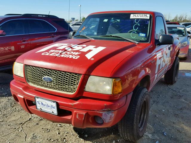 1FTYR10U52PB16371 - 2002 FORD RANGER RED photo 2