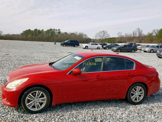 JN1CV6AP9BM507216 - 2011 INFINITI G37 BASE RED photo 9