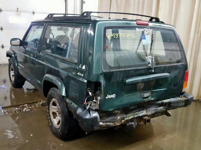 1J4FF67S4XL640959 - 1999 JEEP CHEROKEE S GREEN photo 3