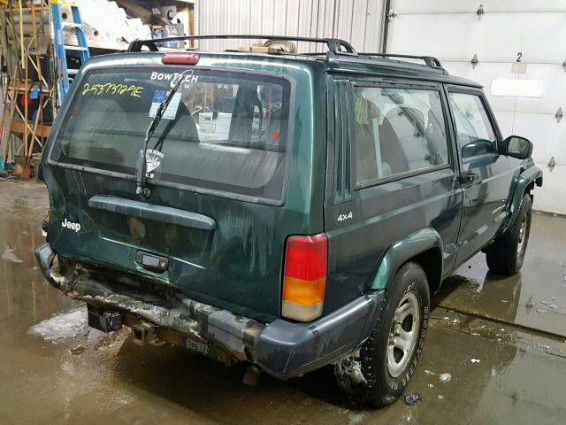 1J4FF67S4XL640959 - 1999 JEEP CHEROKEE S GREEN photo 4