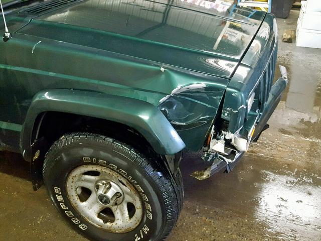 1J4FF67S4XL640959 - 1999 JEEP CHEROKEE S GREEN photo 9