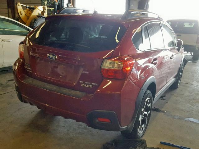 JF2GPABC7HH239101 - 2017 SUBARU CROSSTREK RED photo 4