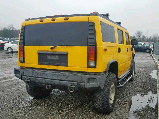 5GRGN23U33H144947 - 2003 HUMMER H2 YELLOW photo 4