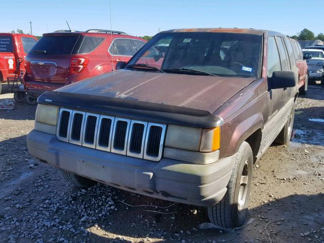 1J4GZ58Y3TC349842 - 1996 JEEP GRAND CHER MAROON photo 2