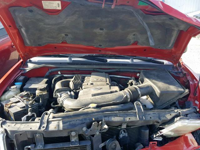 1N6AD07W55C416955 - 2005 NISSAN FRONTIER C RED photo 7