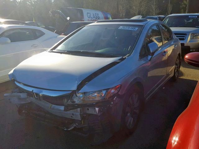 19XFA1F93AE043596 - 2010 HONDA CIVIC EXL SILVER photo 2