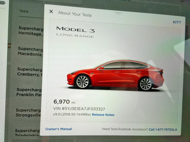 5YJ3E1EA7JF033327 - 2018 TESLA MODEL 3 RED photo 8