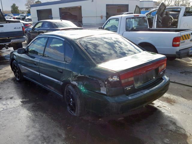 4S3BE6351Y7201171 - 2000 SUBARU LEGACY L GREEN photo 3