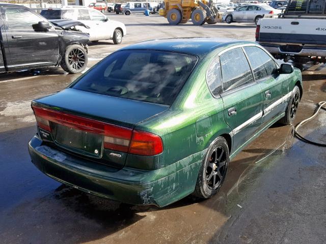 4S3BE6351Y7201171 - 2000 SUBARU LEGACY L GREEN photo 4