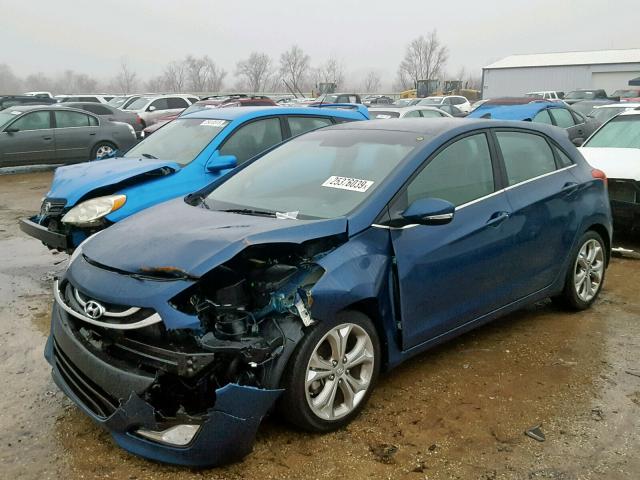 KMHD35LH1EU201022 - 2014 HYUNDAI ELANTRA GT BLUE photo 2