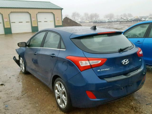 KMHD35LH1EU201022 - 2014 HYUNDAI ELANTRA GT BLUE photo 3