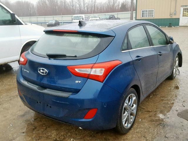 KMHD35LH1EU201022 - 2014 HYUNDAI ELANTRA GT BLUE photo 4