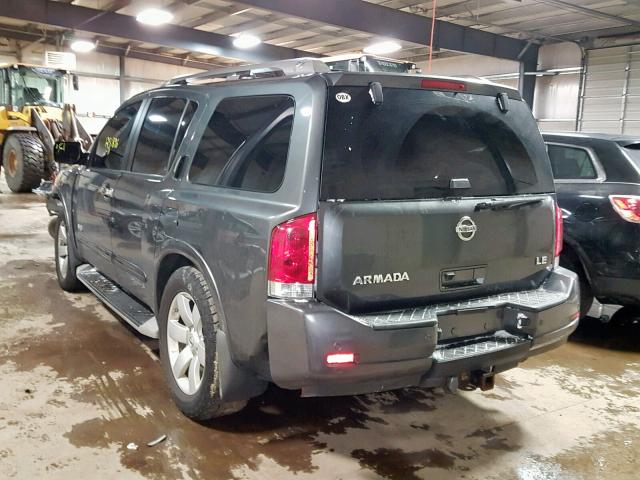 5N1AA08C58N627688 - 2008 NISSAN ARMADA SE GRAY photo 3