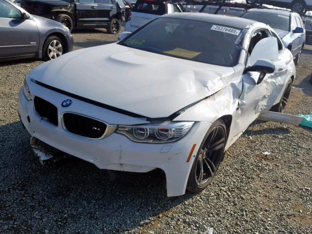WBS3R9C5XFK330006 - 2015 BMW M4 WHITE photo 2
