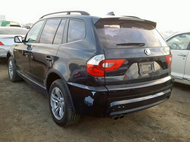 WBXPA93496WG78871 - 2006 BMW X3 3.0I BLACK photo 3