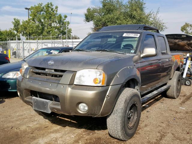 1N6ED27T91C344168 - 2001 NISSAN FRONTIER C GOLD photo 2