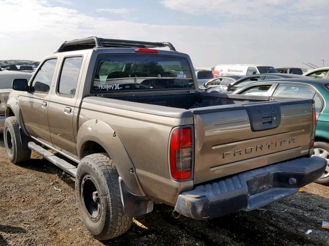 1N6ED27T91C344168 - 2001 NISSAN FRONTIER C GOLD photo 3